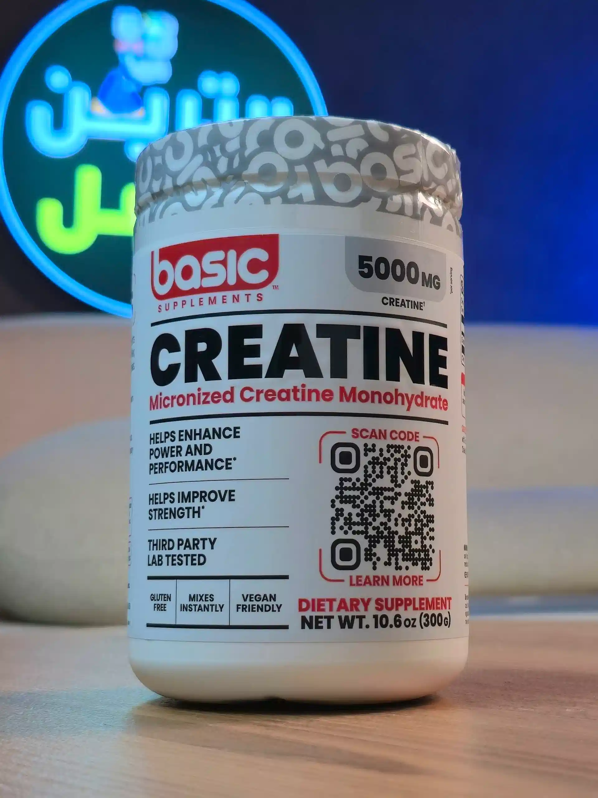 creatine-basic-300g-monohydrate-pic1 کراتین بیسیک مونوهیدرات میکرونیز